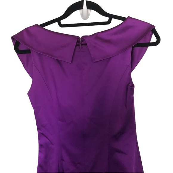 Kay Unger New York Satin Classic Shawl Cocktail Dress - Picture 4 of 6